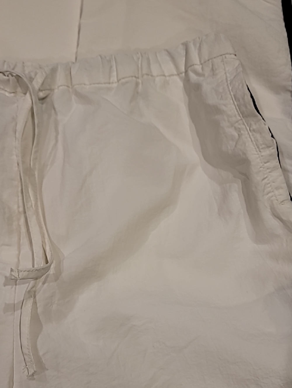 Love Tree White Wide-Leg NylonTrack Pants with Black Side Stripes Large - Picture 5 of 10